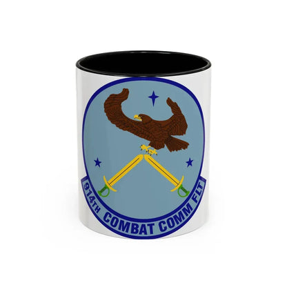 914th Combat Communications Flight (U.S. Air Force) Accent Coffee Mug 11oz Black - Go Mug Yourself