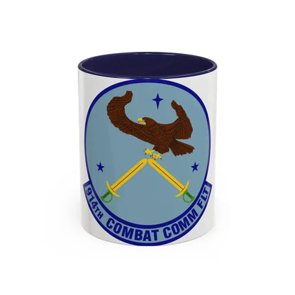 914th Combat Communications Flight (U.S. Air Force) Accent Coffee Mug 11oz Navy - Go Mug Yourself