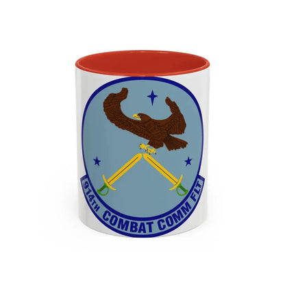 914th Combat Communications Flight (U.S. Air Force) Accent Coffee Mug 11oz Red - Go Mug Yourself
