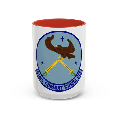 914th Combat Communications Flight (U.S. Air Force) Accent Coffee Mug 15oz Red - Go Mug Yourself