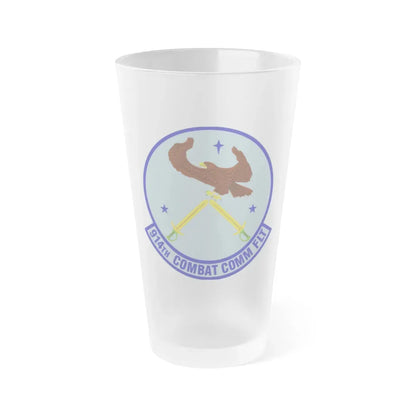 914th Combat Communications Flight (U.S. Air Force) Frosted Pint Glass 16oz 16oz Frosted - Go Mug Yourself
