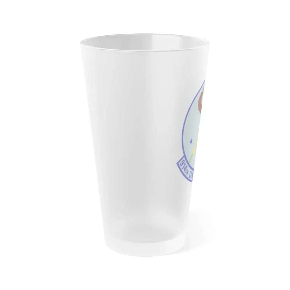 914th Combat Communications Flight (U.S. Air Force) Frosted Pint Glass 16oz - Go Mug Yourself