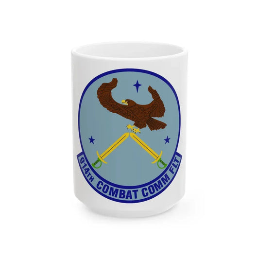 914th Combat Communications Flight (U.S. Air Force) White Coffee Mug 15oz - Go Mug Yourself