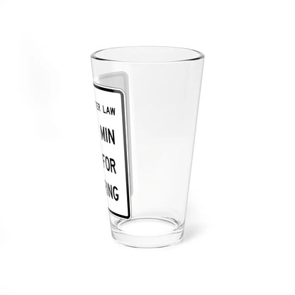 9150 MIN FINE FOR LITTERING FDOT Road sign FTP-40-21 (Florida) (Road Sign) Pint Glass 16oz - Go Mug Yourself
