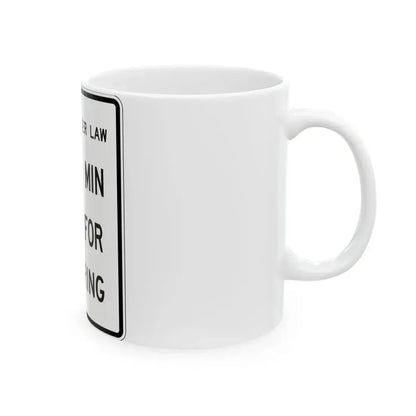 9150 MIN FINE FOR LITTERING FDOT Road sign FTP-40-21 (Florida) (Road Sign) White Coffee Mug - Go Mug Yourself