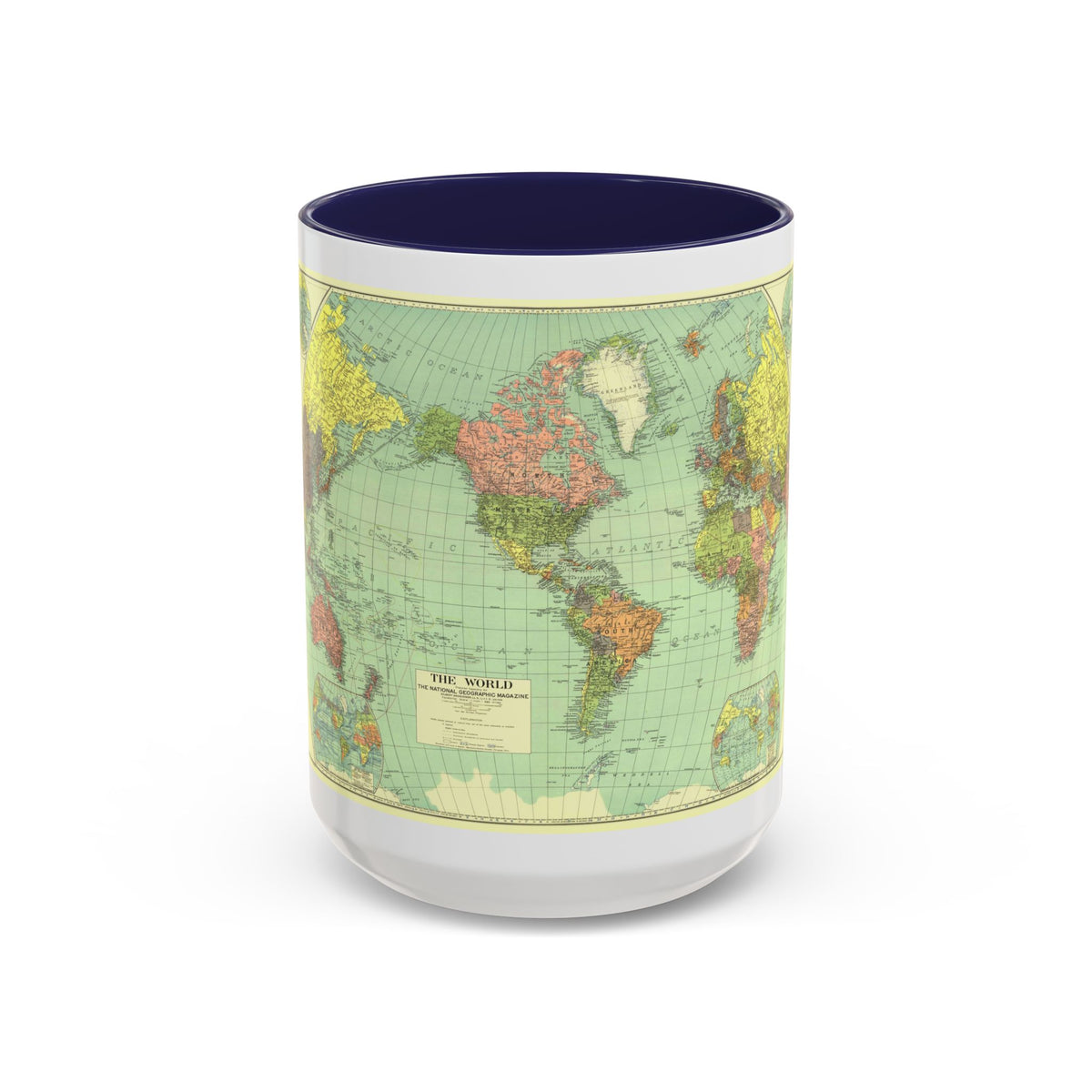 World Map (1932) (Map) Accent Coffee Mug