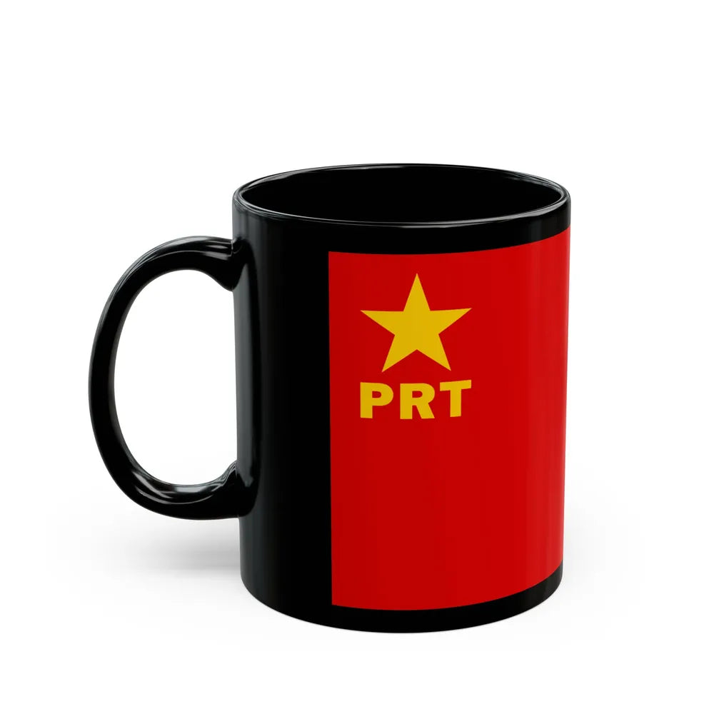 Flag of Workers' Revolutionary Party PRT - Black Coffee Mug-Go Mug Yourself