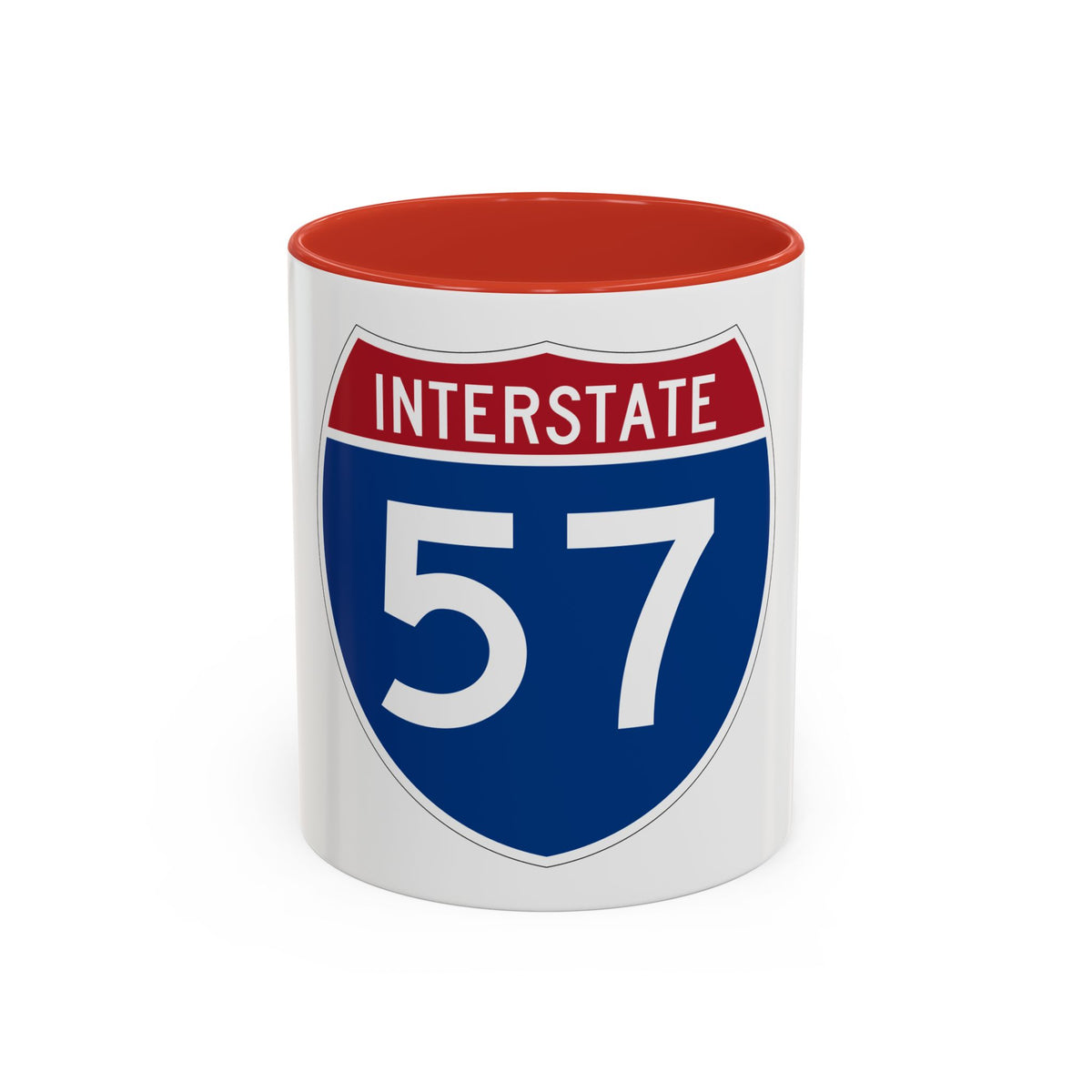 Interstate 57 (U.S. Highways) Accent Coffee Mug