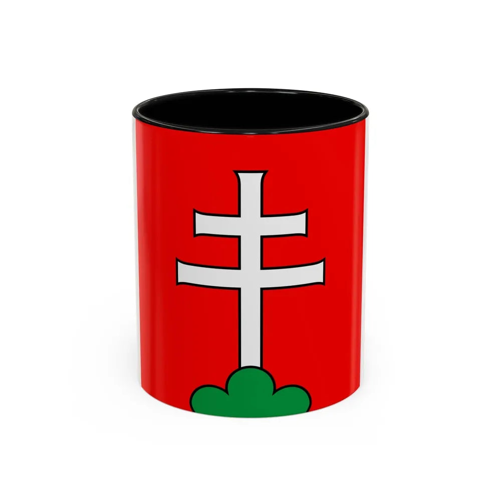 Flag of Elfingen Switzerland - Accent Coffee Mug-11oz-Black-Go Mug Yourself