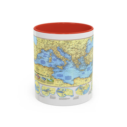 Mediterranean - Historic , 800 BC to AD 1500 (1982) (Map) Accent Coffee Mug