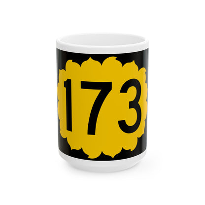 K-173 (Kansas) (Road Sign) White Coffee Mug