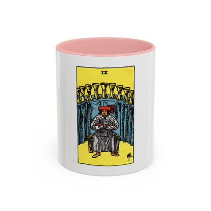 The 9 of Cups (Tarot Card) Accent Coffee Mug