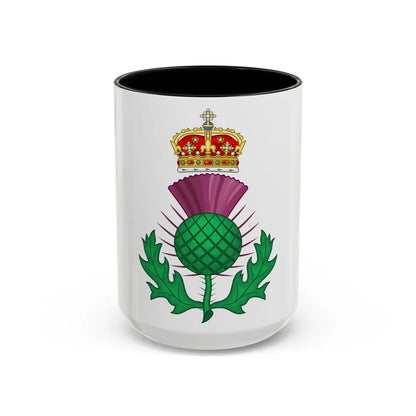 Thistle Royal Badge of Scotland - Accent Coffee Mug-15oz-Black-Go Mug Yourself