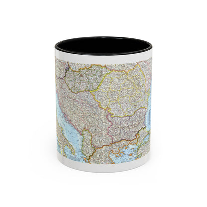 Europe - The Balkans (1962) (Map) Accent Coffee Mug