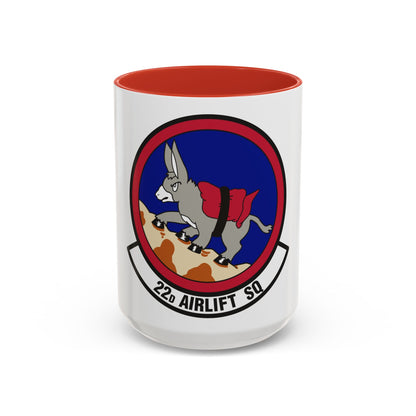 22d Airlift Squadron (U.S. Air Force) Accent Coffee Mug