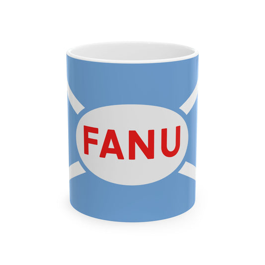 House flag of the Argentine Overseas Shipping Fleet FANU (Argentina) White Coffee Mug