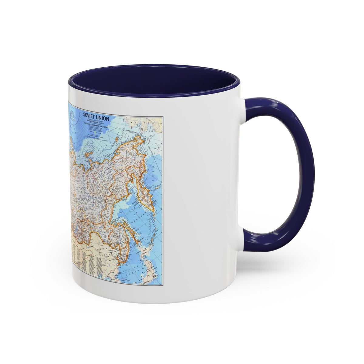 Russia - Soviet Union (1976) (Map) Accent Coffee Mug