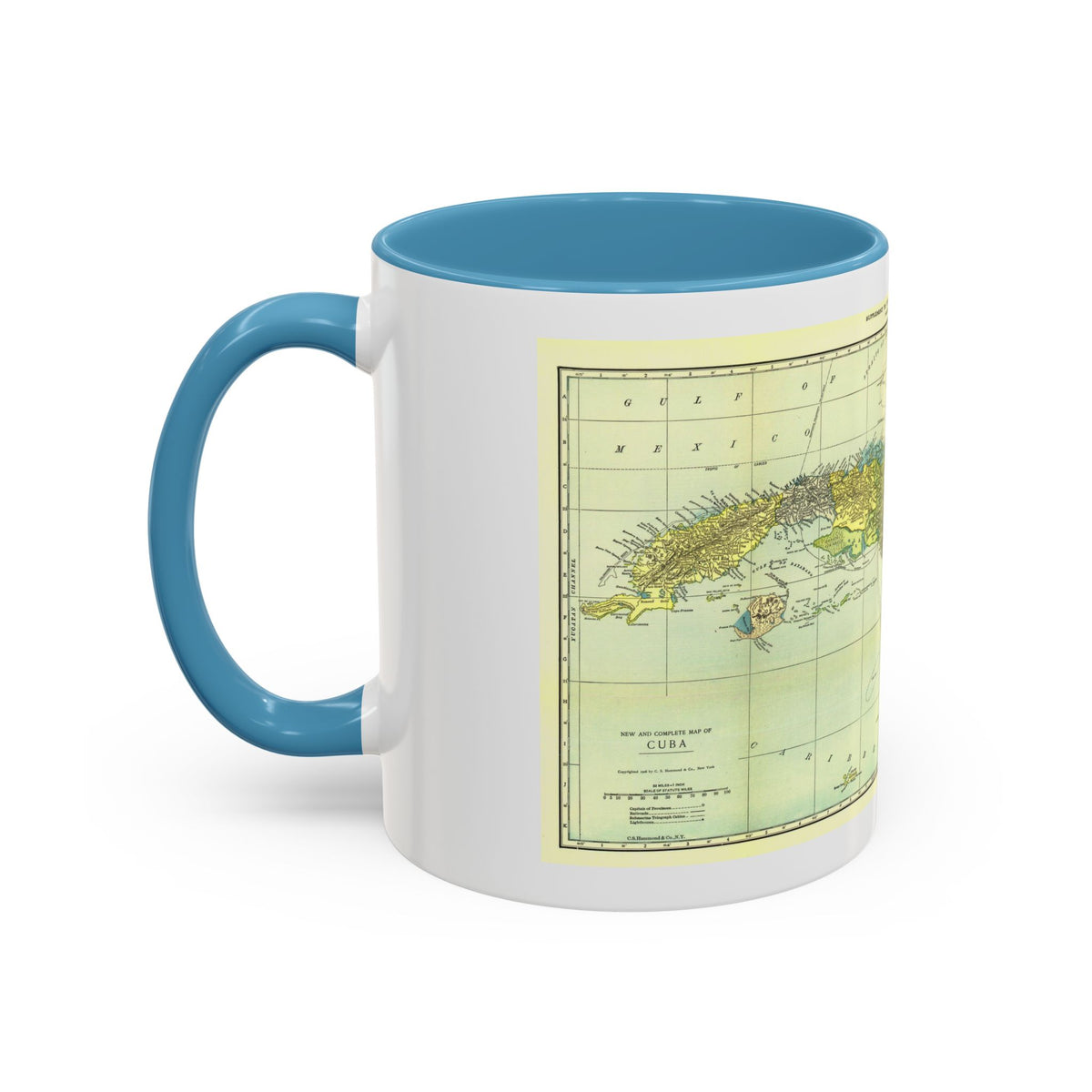 Central America - Cuba (1906) (Map) Accent Coffee Mug