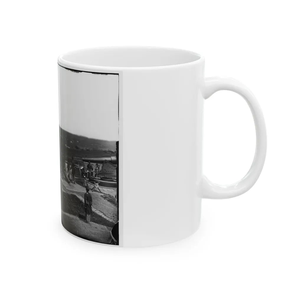 District Of Columbia. Gun Crews Of Company H, 3d Massachusetts Heavy Artillery, At Fort Lincoln (U.S. Civil War) White Coffee Mug-Go Mug Yourself