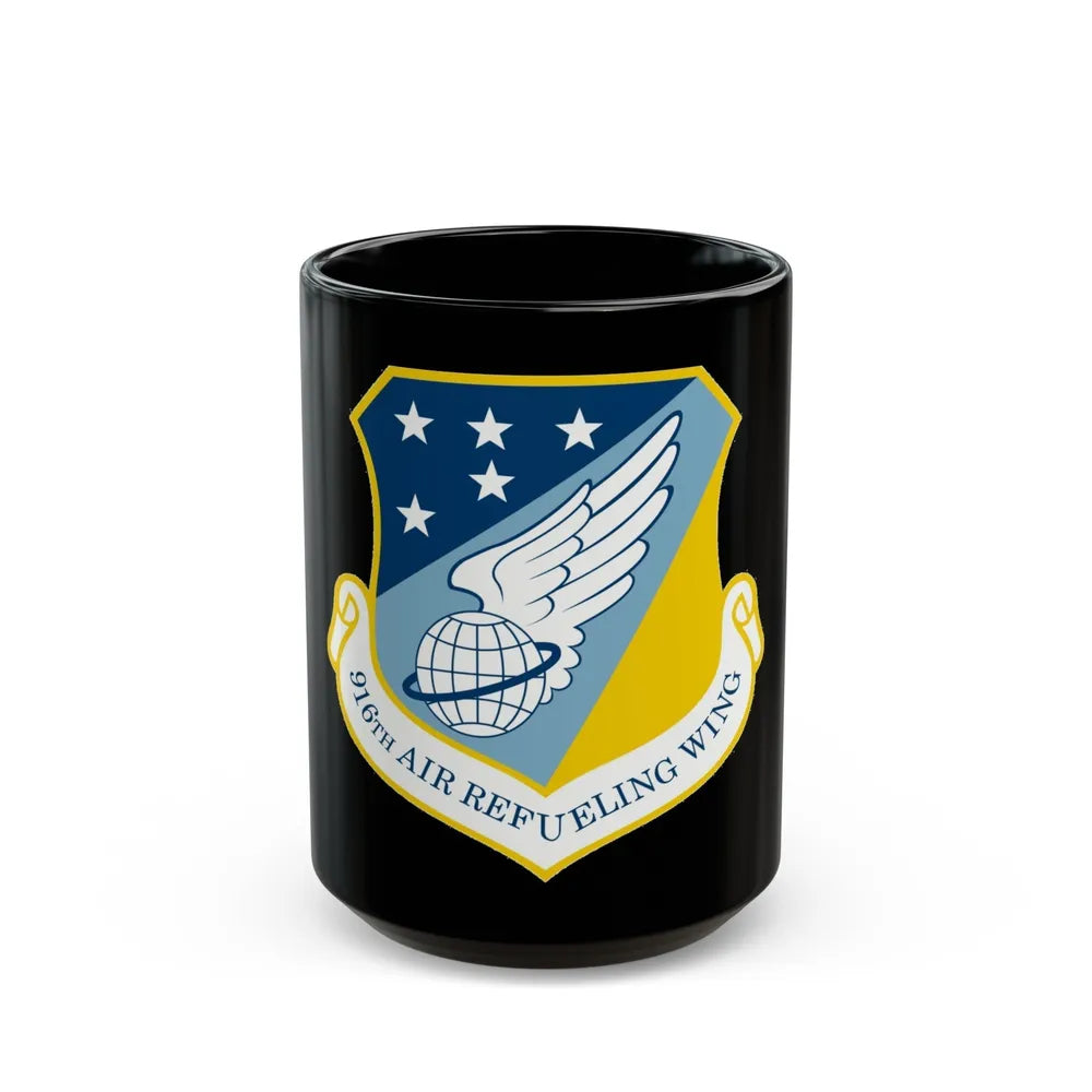 916th Air Refueling Wing (U.S. Air Force) Black Coffee Mug-15oz-Go Mug Yourself