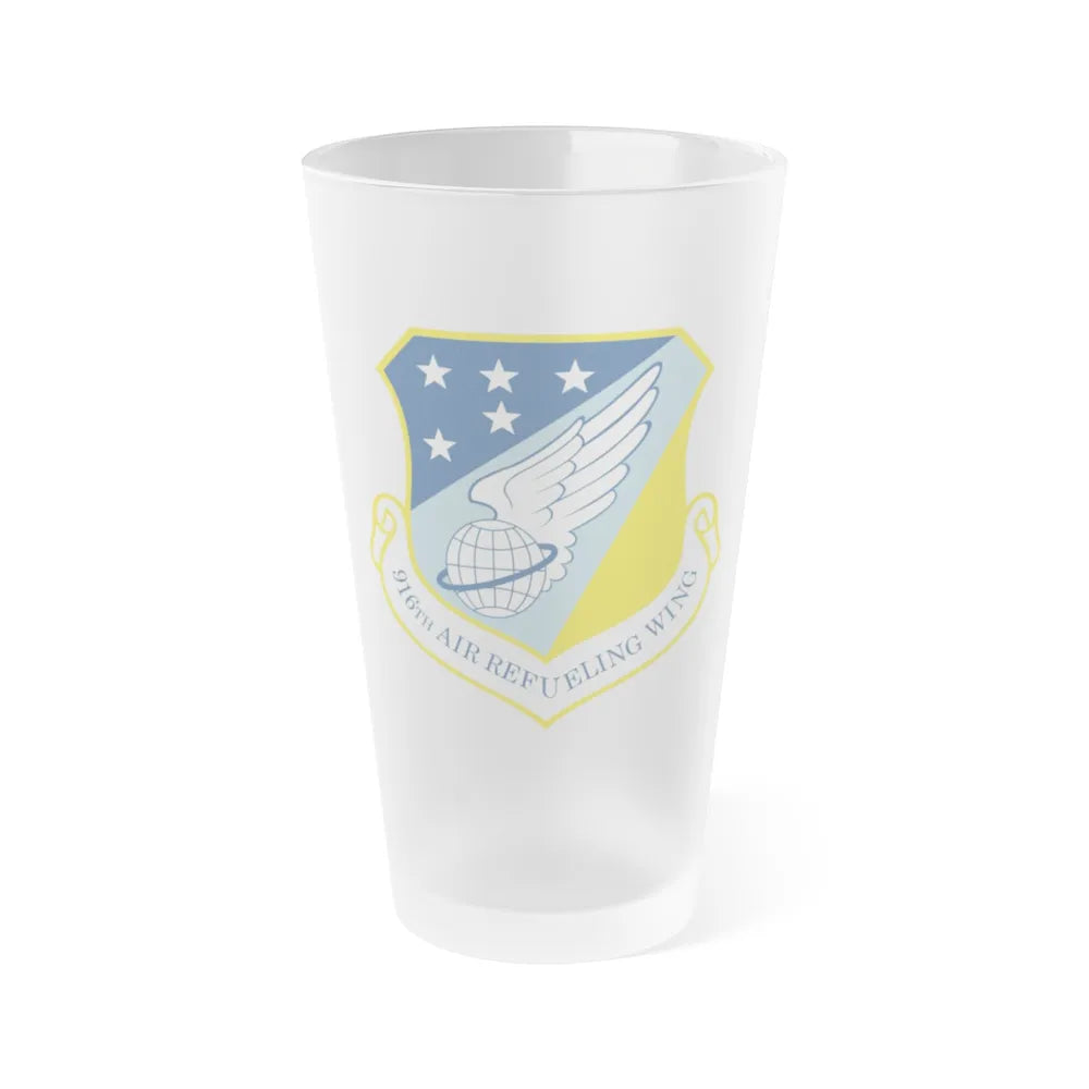 916th Air Refueling Wing (U.S. Air Force) Frosted Pint Glass 16oz-Go Mug Yourself