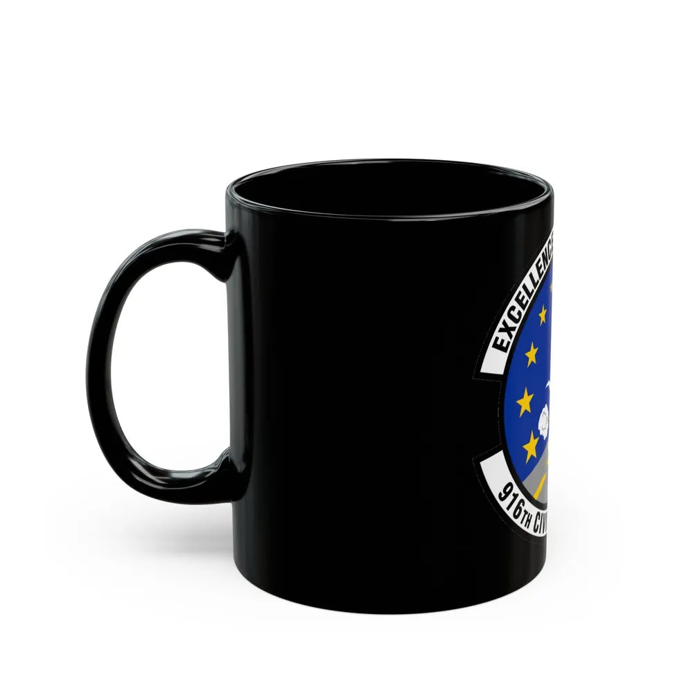 916th Civil Engineer Squadron (U.S. Air Force) Black Coffee Mug-Go Mug Yourself