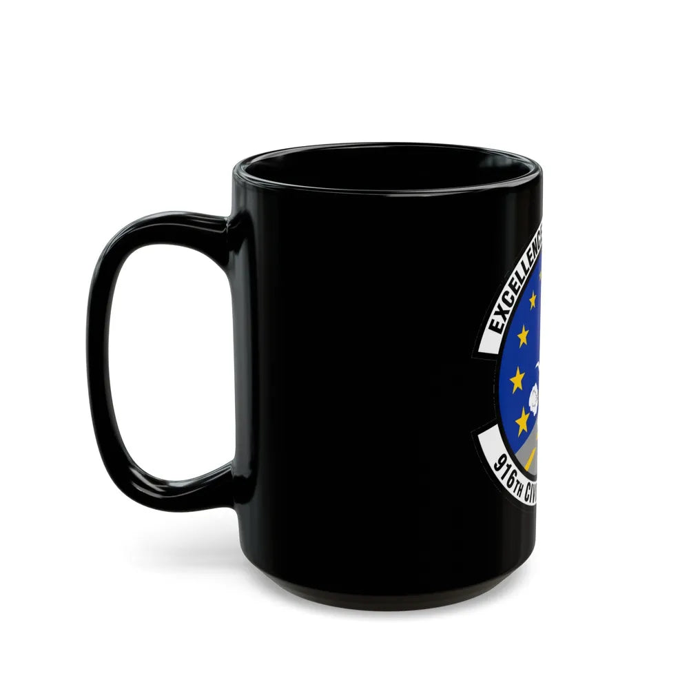 916th Civil Engineer Squadron (U.S. Air Force) Black Coffee Mug-Go Mug Yourself