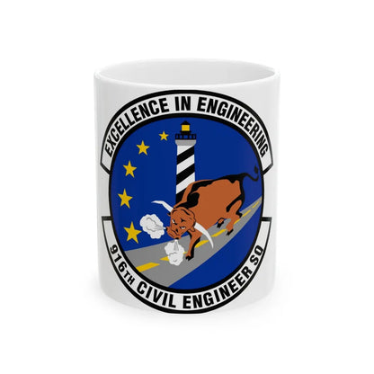 916th Civil Engineer Squadron (U.S. Air Force) White Coffee Mug-11oz-Go Mug Yourself