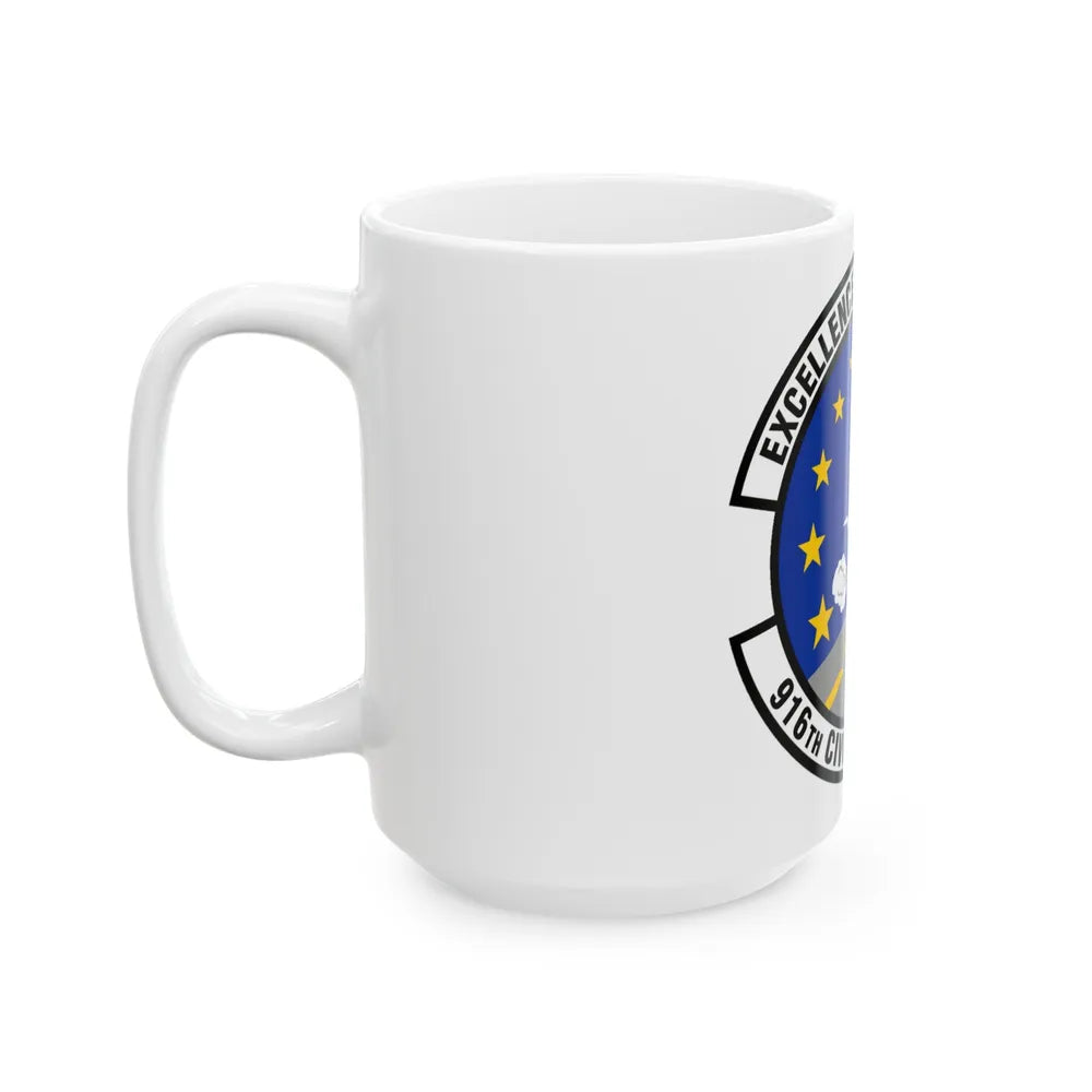 916th Civil Engineer Squadron (U.S. Air Force) White Coffee Mug-Go Mug Yourself