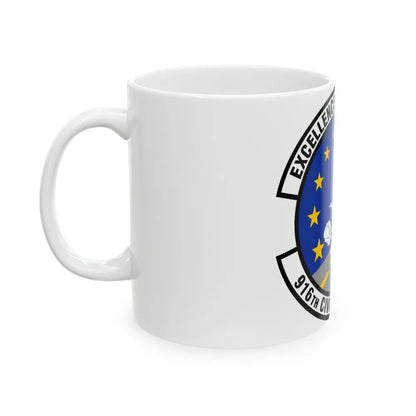 916th Civil Engineer Squadron (U.S. Air Force) White Coffee Mug-Go Mug Yourself