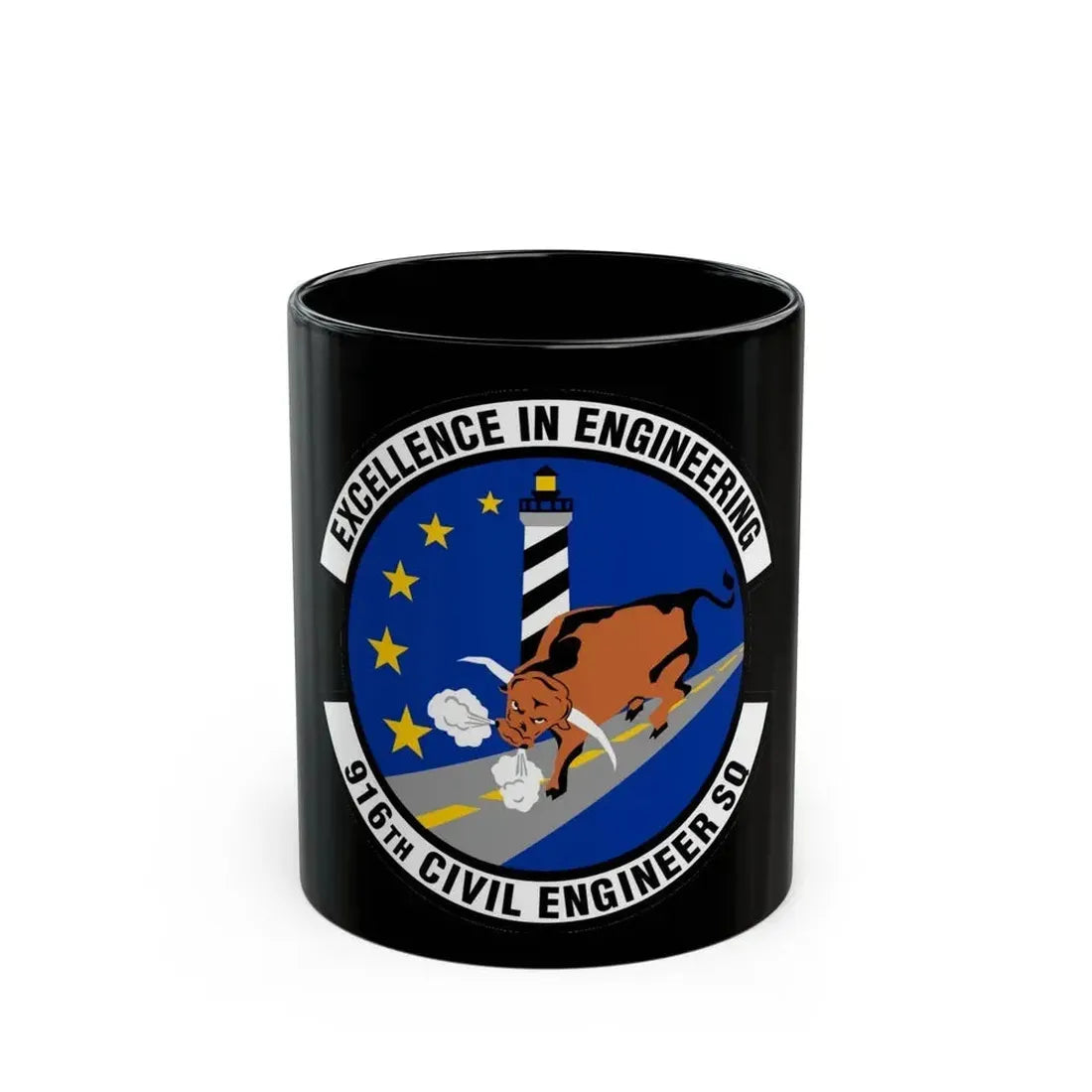 916th Civil Engineer Squadron (U.S. Air Force) Black Coffee Mug 11oz - Go Mug Yourself