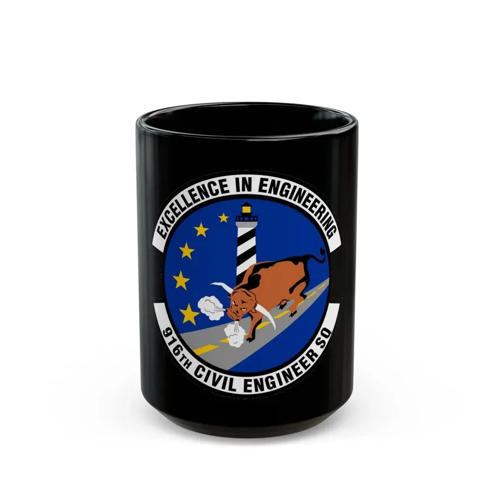 916th Civil Engineer Squadron (U.S. Air Force) Black Coffee Mug 15oz - Go Mug Yourself