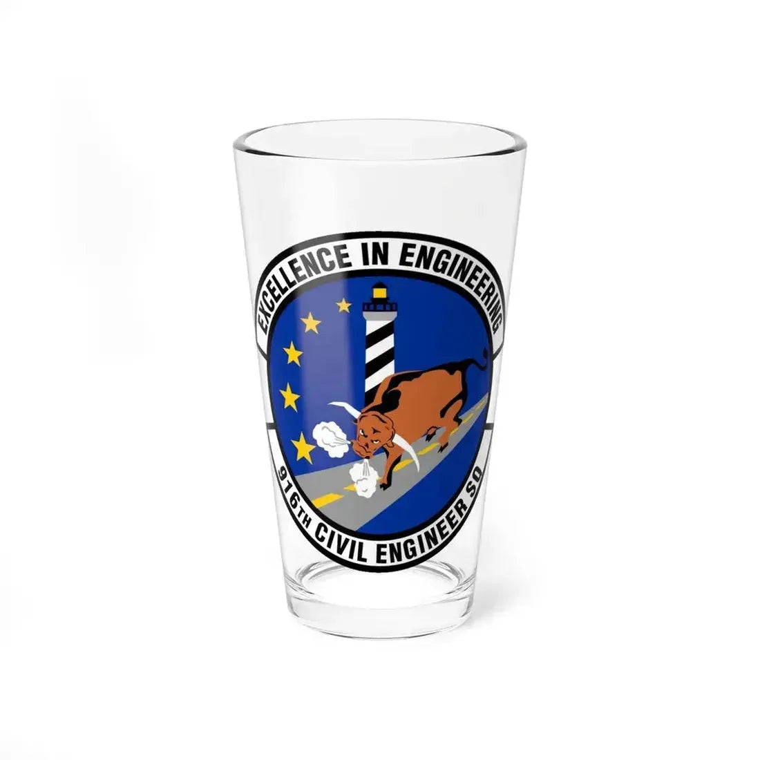 916th Civil Engineer Squadron (U.S. Air Force) Pint Glass 16oz 16oz - Go Mug Yourself