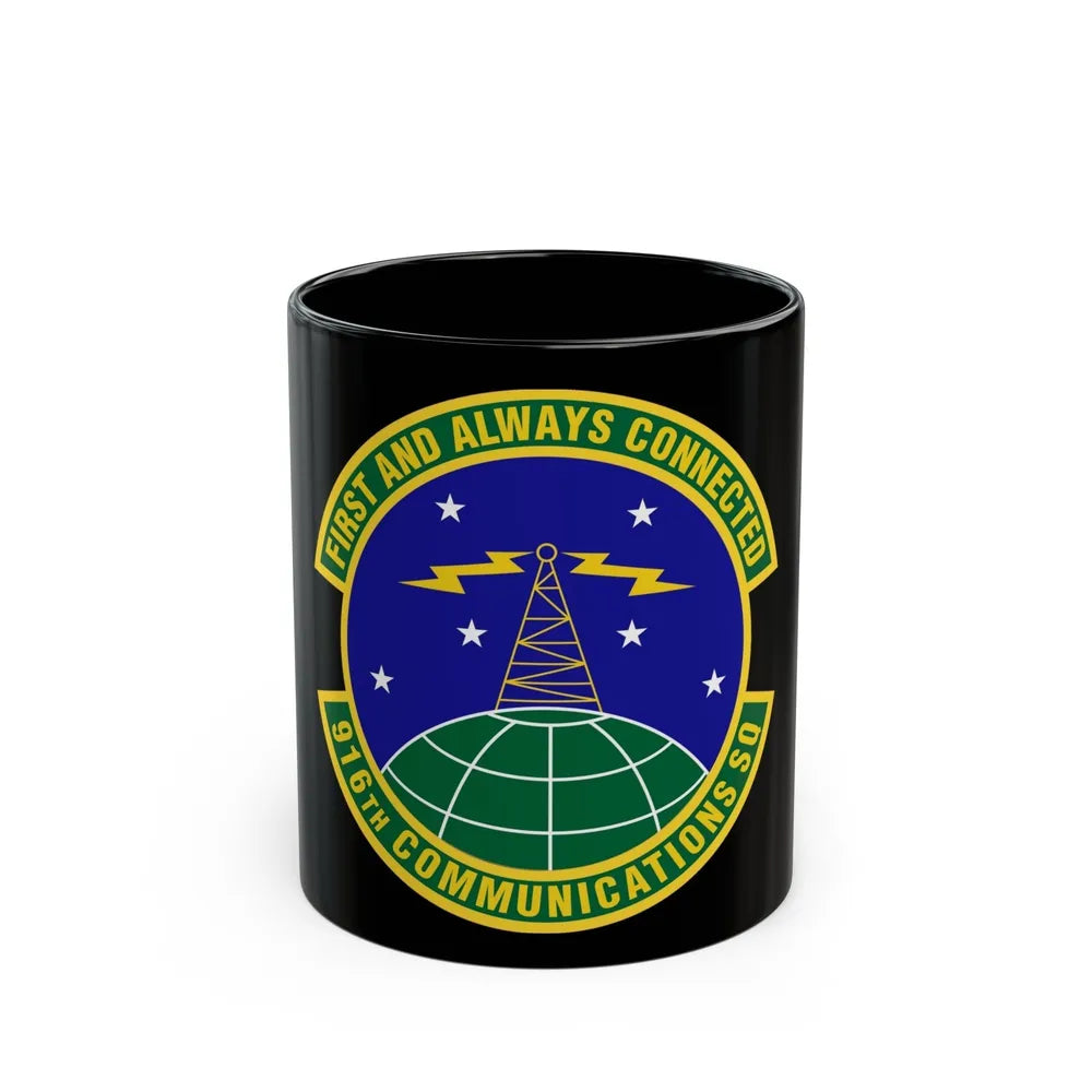 916th Communications Squadron (U.S. Air Force) Black Coffee Mug-11oz-Go Mug Yourself