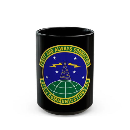 916th Communications Squadron (U.S. Air Force) Black Coffee Mug-15oz-Go Mug Yourself