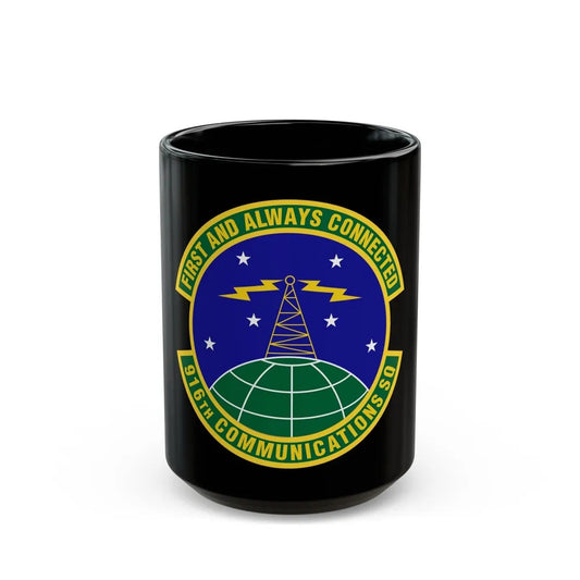 916th Communications Squadron (U.S. Air Force) Black Coffee Mug-15oz-Go Mug Yourself