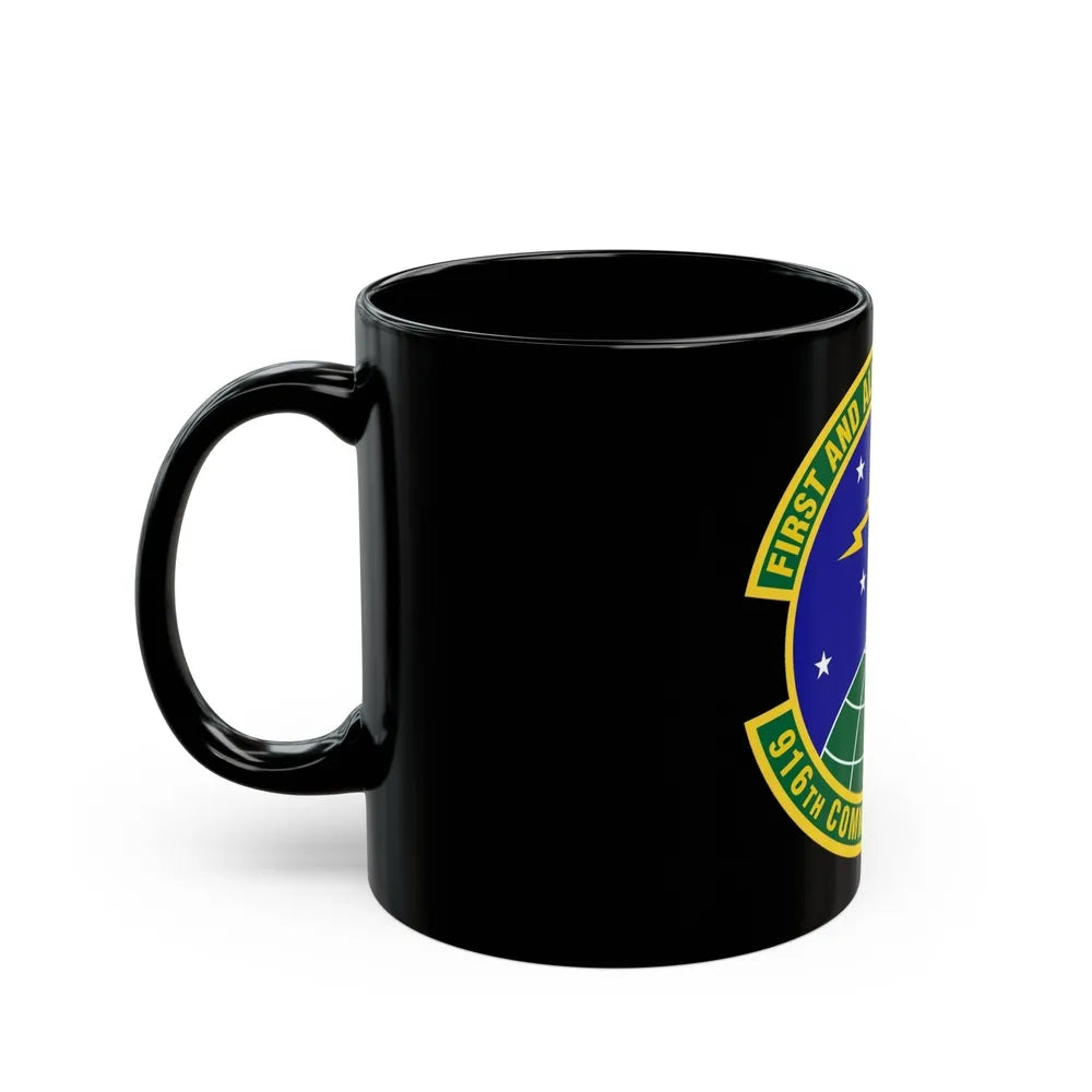 916th Communications Squadron (U.S. Air Force) Black Coffee Mug-Go Mug Yourself