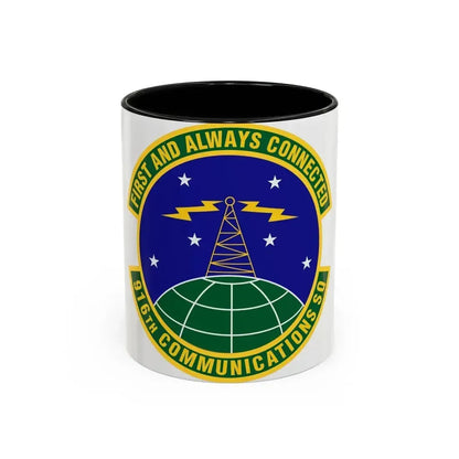 916th Communications Squadron (U.S. Air Force) Accent Coffee Mug 11oz Black - Go Mug Yourself