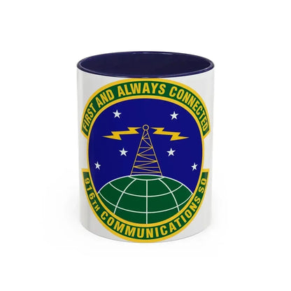 916th Communications Squadron (U.S. Air Force) Accent Coffee Mug 11oz Navy - Go Mug Yourself
