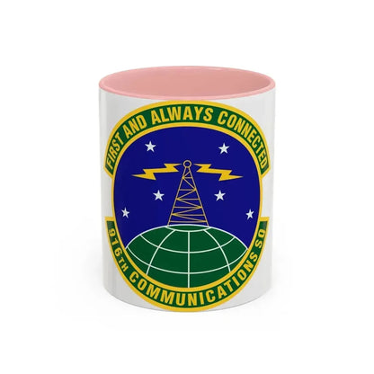 916th Communications Squadron (U.S. Air Force) Accent Coffee Mug 11oz Pink - Go Mug Yourself