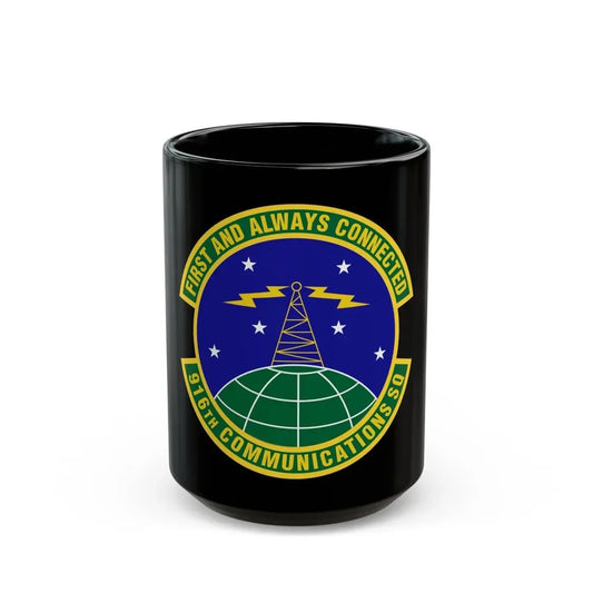 916th Communications Squadron (U.S. Air Force) Black Coffee Mug 15oz - Go Mug Yourself