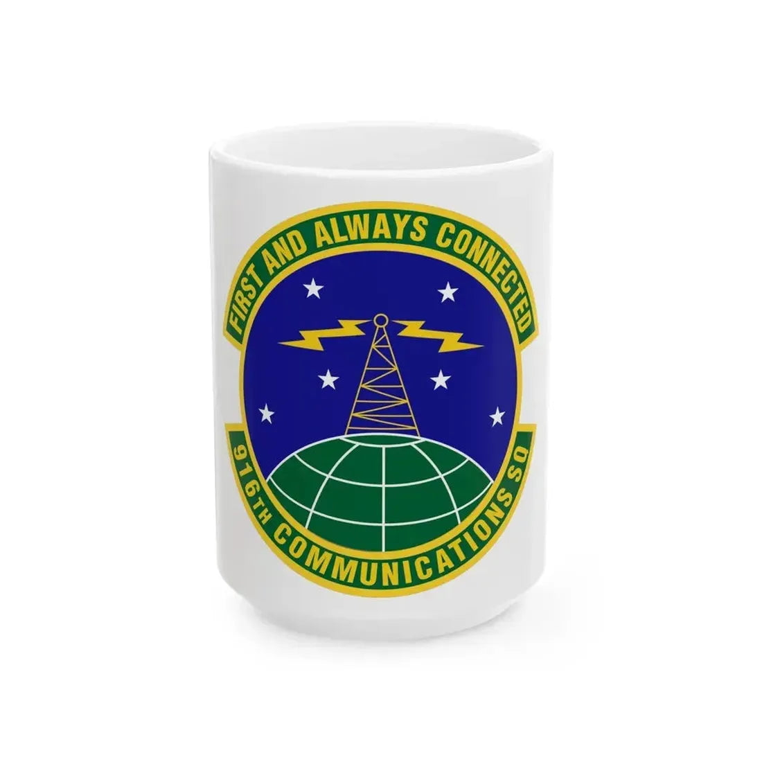 916th Communications Squadron (U.S. Air Force) White Coffee Mug 15oz - Go Mug Yourself