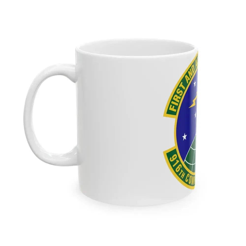 916th Communications Squadron (U.S. Air Force) White Coffee Mug - Go Mug Yourself