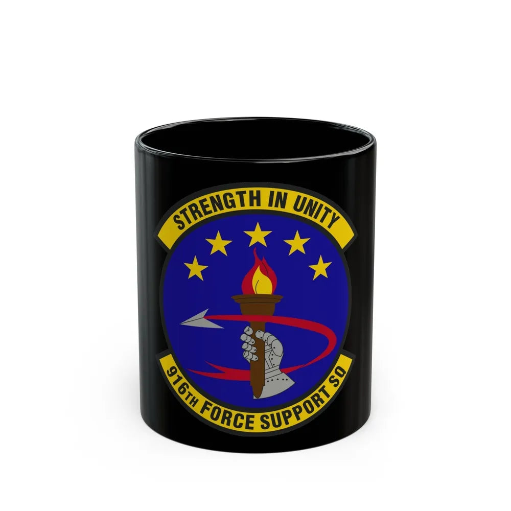 916th Force Support Squadron (U.S. Air Force) Black Coffee Mug-11oz-Go Mug Yourself