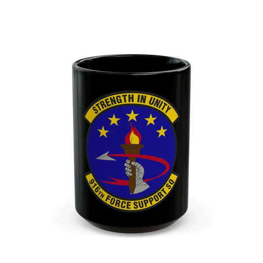 916th Force Support Squadron (U.S. Air Force) Black Coffee Mug-15oz-Go Mug Yourself