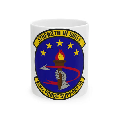 916th Force Support Squadron (U.S. Air Force) White Coffee Mug-11oz-Go Mug Yourself