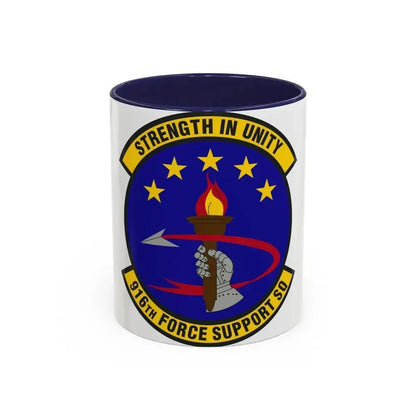 916th Force Support Squadron (U.S. Air Force) Accent Coffee Mug 11oz Navy - Go Mug Yourself