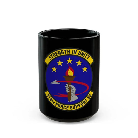 916th Force Support Squadron (U.S. Air Force) Black Coffee Mug 15oz - Go Mug Yourself