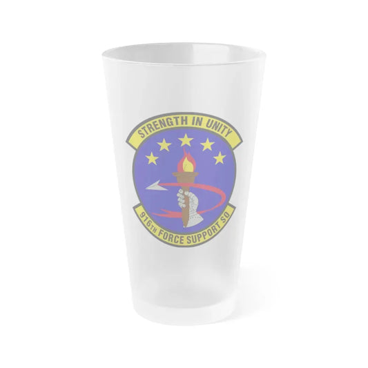 916th Force Support Squadron (U.S. Air Force) Frosted Pint Glass 16oz Default Title - Go Mug Yourself