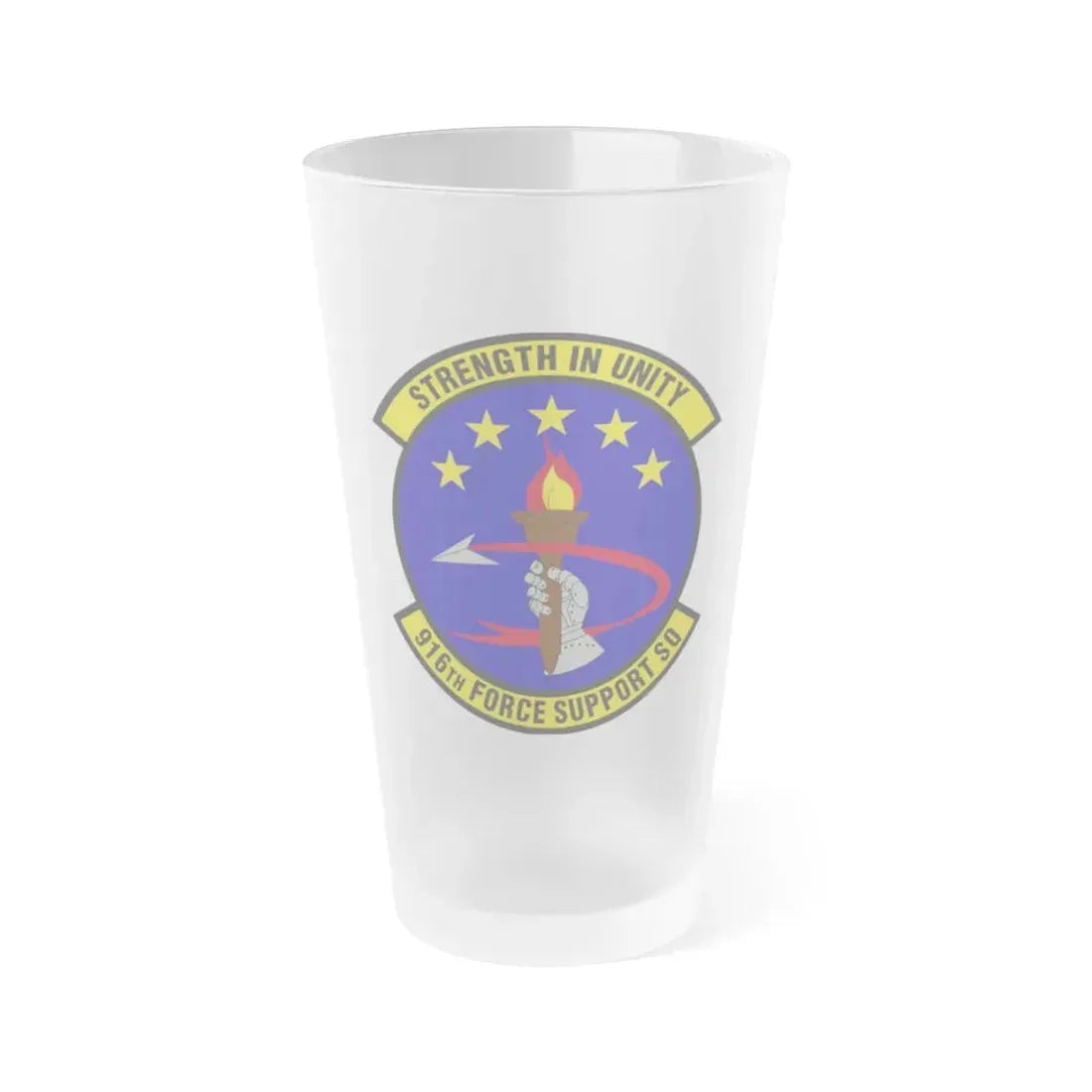 916th Force Support Squadron (U.S. Air Force) Frosted Pint Glass 16oz Default Title - Go Mug Yourself